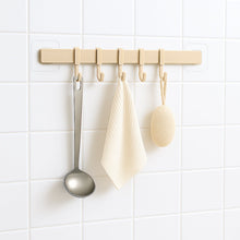 Self-Adhesive 6-Hook Wall Hanging Rack (1 Pc)