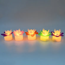 Decoration Candles/Led Diwali Decor Lotus Flower Candle, Diwali (5 Pc)