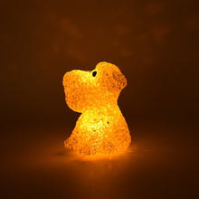 Dog Shape Crystal LED Night Light Lamp – Cute Glowing Animal Decorative Light (1 Pc)