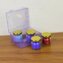 Wax Candle Set in Glass Jars with Gold Lids (4 Pc)
