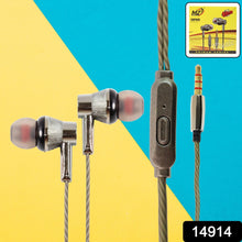 Premium Wired Earphones with Mic - (1 Pc)