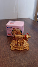 Metal Golden Kamdhenu Cow with Calf (1 Pc)