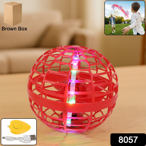 Flying Ball Toys, USB Rechargeable Built-in RGB Lights 360°Rotating Magic Controller